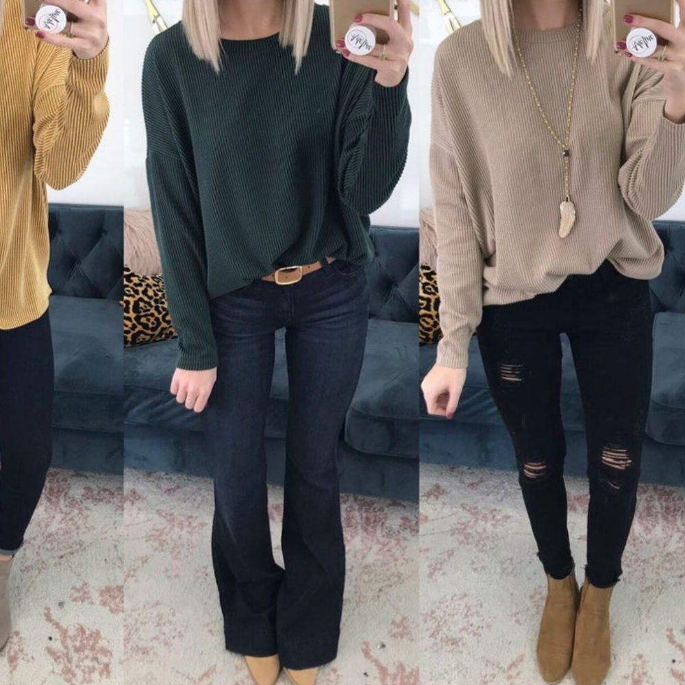 Bat sleeve long sleeve shirt